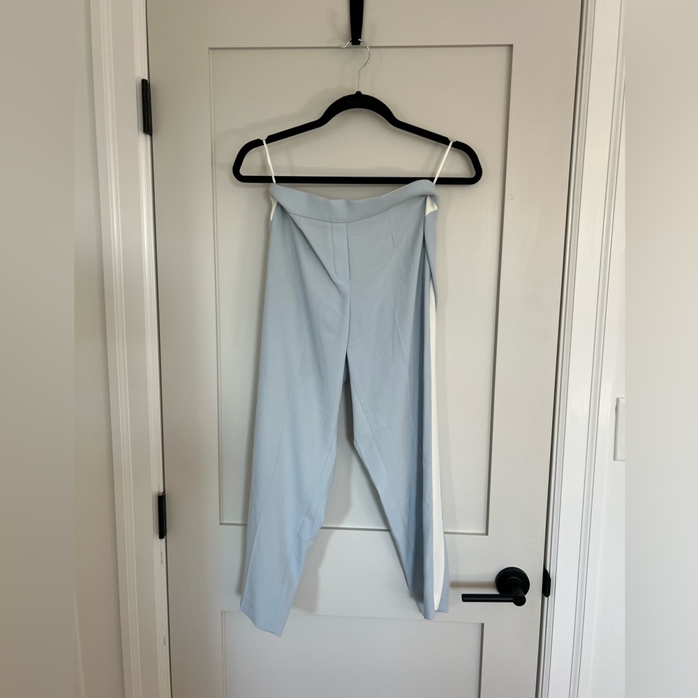 Babaton blue with white stripe ankle pants